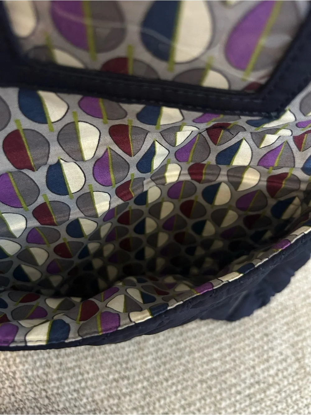 Vera Bradley Classic Navy Blue Quilted Commuter Backpack